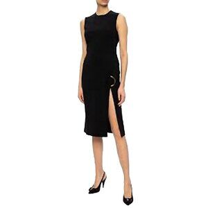 Tiffany Ann Sleeveless Crew Neck Asymmetric Ring Side Cut Out‎ Mini Dress